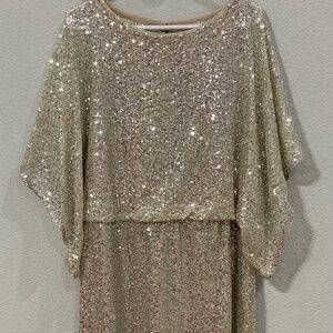 Jessica Howard Sequin Kimono Sleeve Cocktail Dress